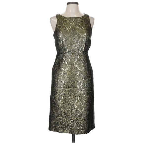 J.Crew Collection Luxe Metallic Dress Formal Holiday Event Cocktail Attire 6 - Picture 2 of 6
